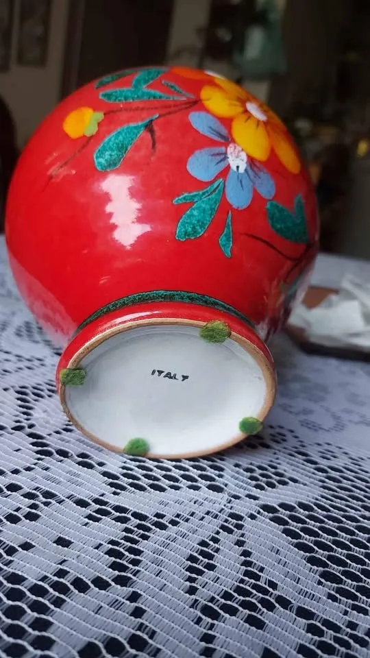 Vintage Italian Chinoiserie Pottery Jar image indicator(4)
