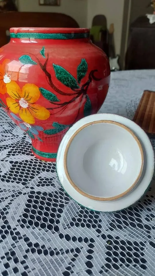 Vintage Italian Chinoiserie Pottery Jar image indicator(5)