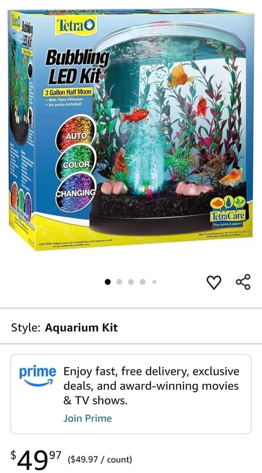 Tetra Bubbling LED Aquarium Kit 3 Gallons image indicator(6)