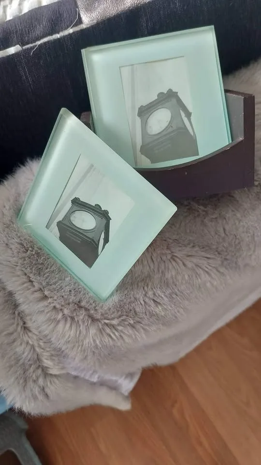 Picture Glass Coasters with stand image indicator(2)