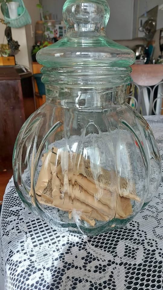 Large Green Vintage Jar