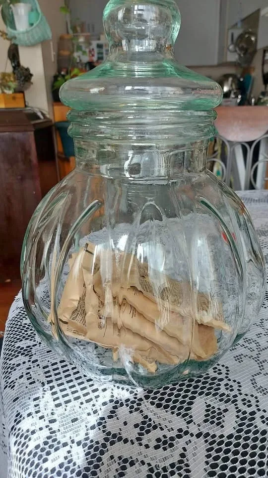 Large Green Vintage Jar