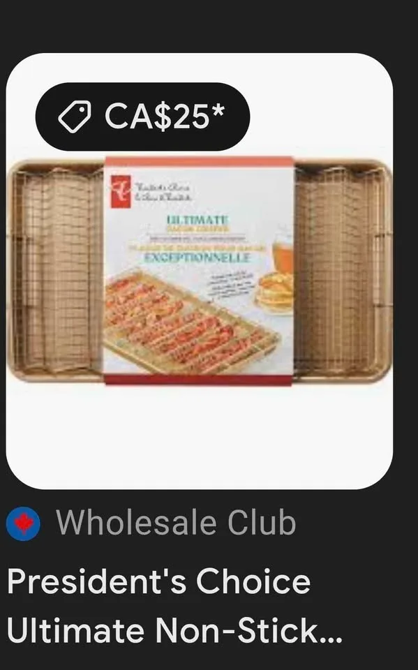 Bacon Crisper · Carbon steel and metal wire · Non-stick coating. image indicator(3)