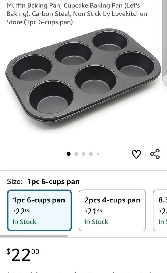 Muffin Baking Pan, Cupcake Baking Pan image indicator(4)