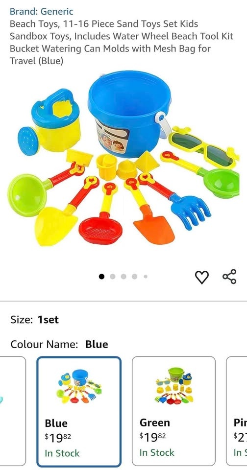 Set of colorful plastic beach sand toys. 15 pcs - photo 3