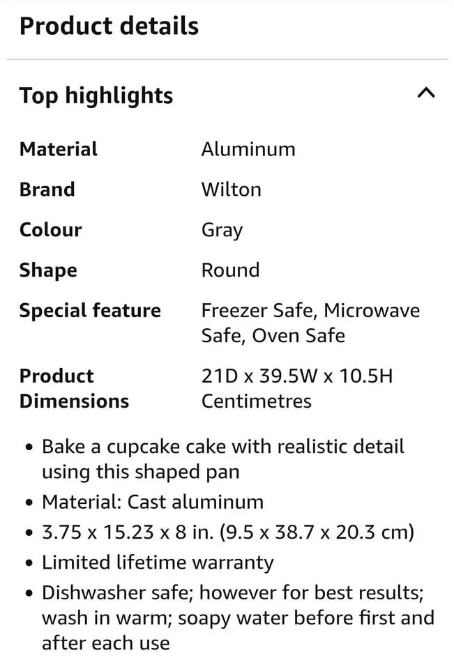 Cupcake Pan 3D Wilton Dimensions Giant image indicator(6)