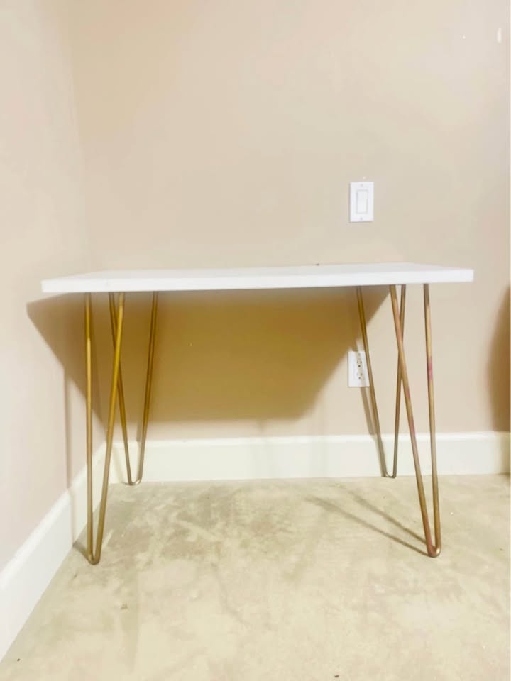 Retro- inspired computer desk.