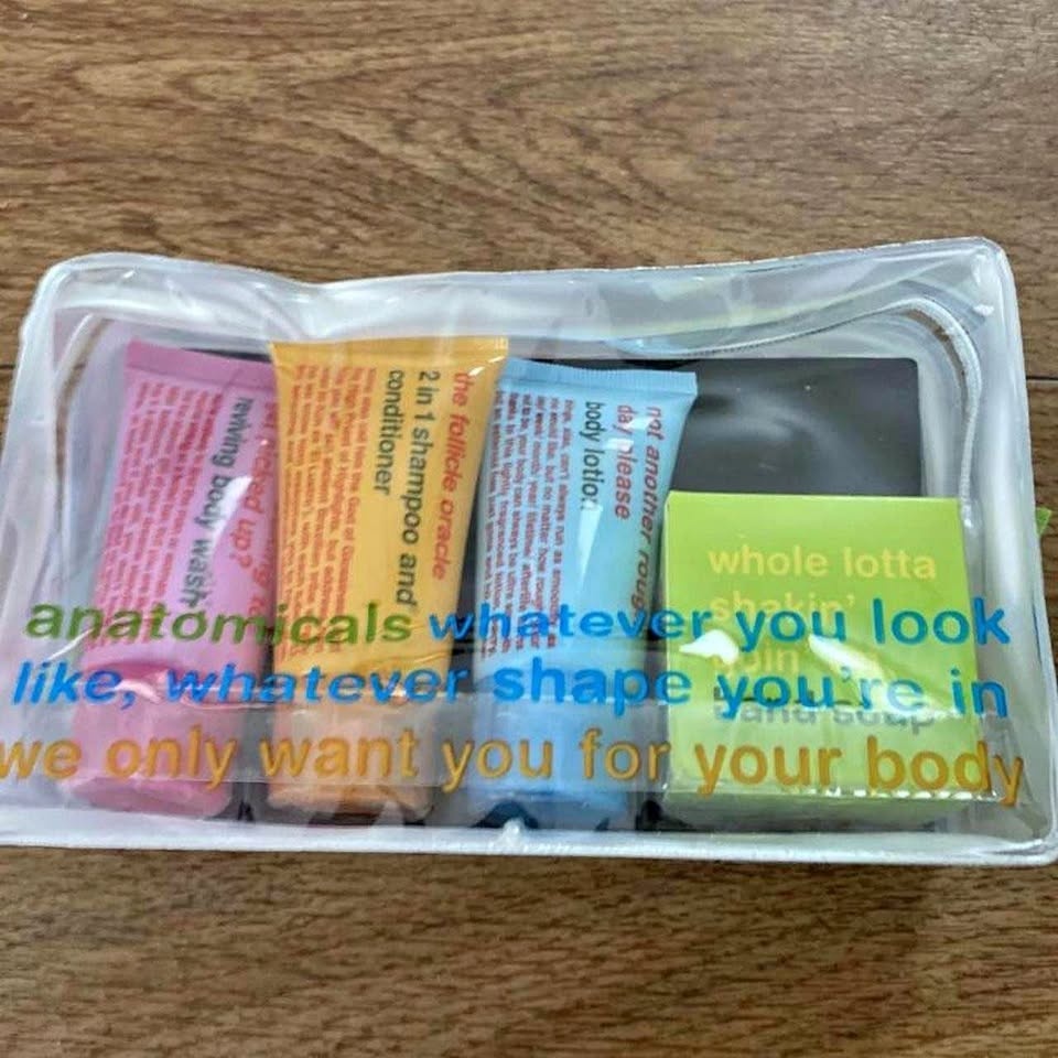 Anatomicals travel bag. wash pouch bag 2 in 1 shampoo and condit