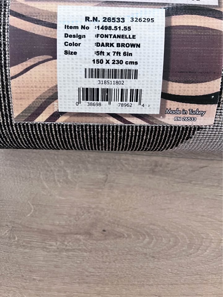 5x7 Brown Rug – Used Like New (move out sale!) - photo 3