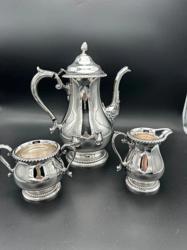 GORHAM KENWOOD 3 PC SILVER PLATE COFFEE POT SET