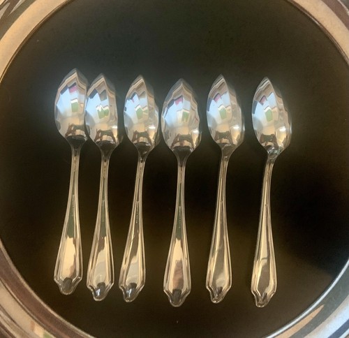 6 Vintage Grapefruit Spoons Rockford S.P. Co. 5 Star - photo 4