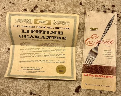 ESPERANTO, 1847 Rogers Bros., Silverplated Flatware, 49 pc Set image indicator(9)