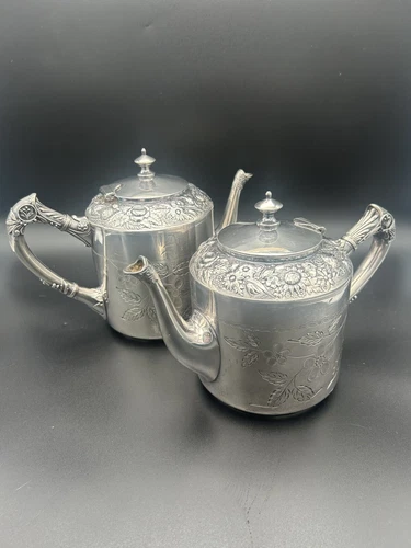 Mermod Jaccard & Co. Two Art Nouveau Tea Coffee Pots