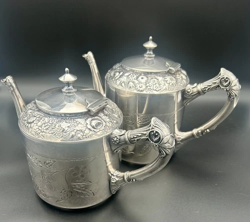 Mermod Jaccard & Co. Two Art Nouveau Tea Coffee Pots - photo 3