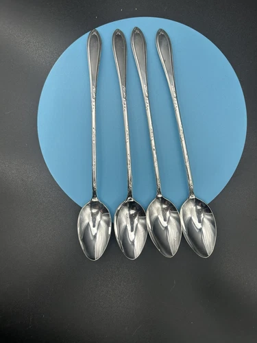 4 Rosemary Iced Tea Spoon New England Silverplate 1919 - photo 4