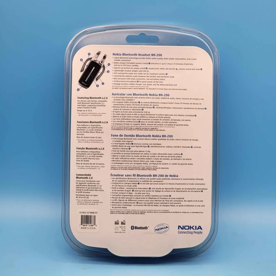 🥳NEW SEALED🤩 Nokia BH-200 BLUETOOTH HEADSET image indicator(3)