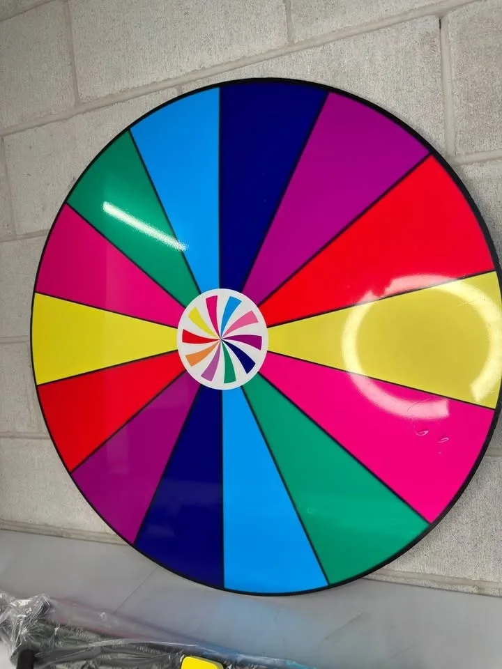 Kinbelle 32" Spinning Prize Wheel Adjustable 52.76"-76.38" Heigh image indicator(4)