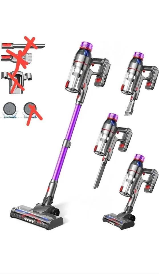 MQDXE Cordless Stick Vacuum Cleaner: 550W Powerful Suction image indicator(2)