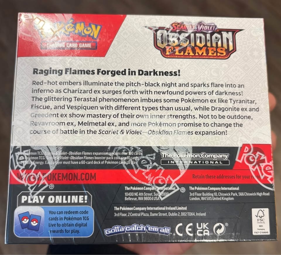 Pokemon Obsidian Flames booster box - photo 2