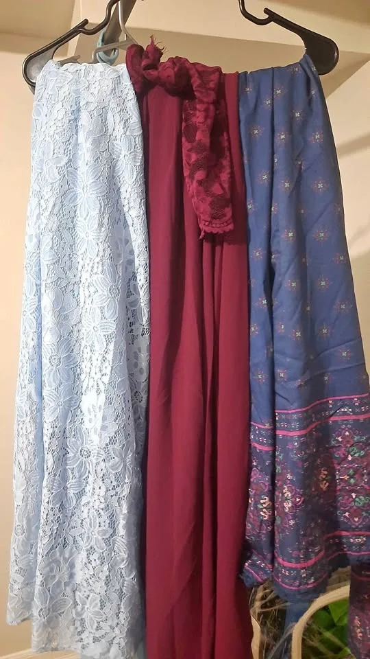 3 long,gown like dress for women,each 15 cad