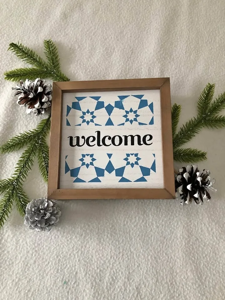 Doubled sided decorative sign