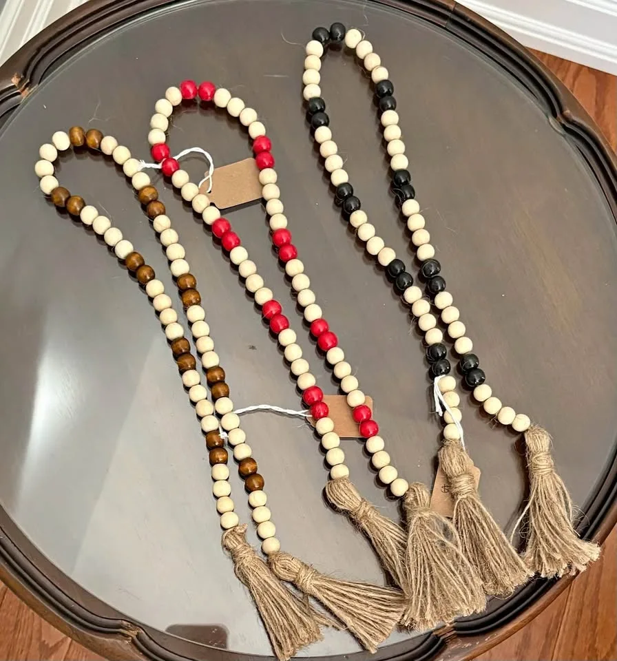 Decorative wooden beads