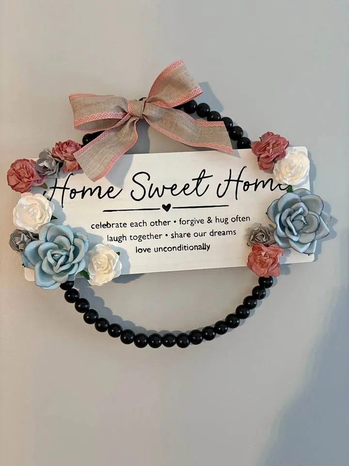 Home sweet home wreath