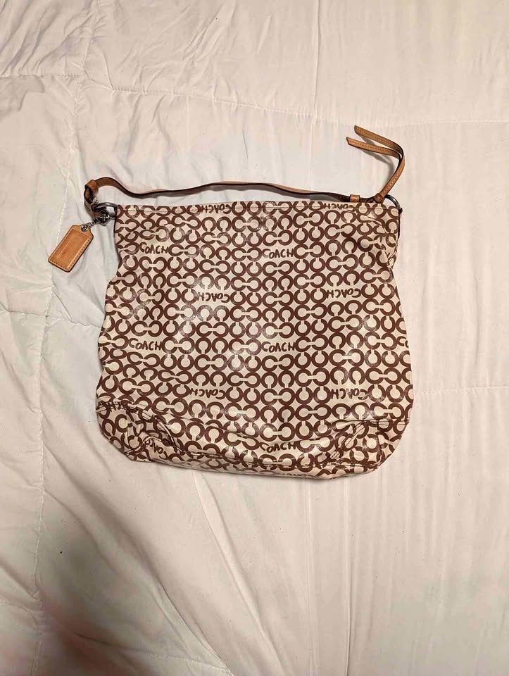 MK laptop bag and COACH crossbody