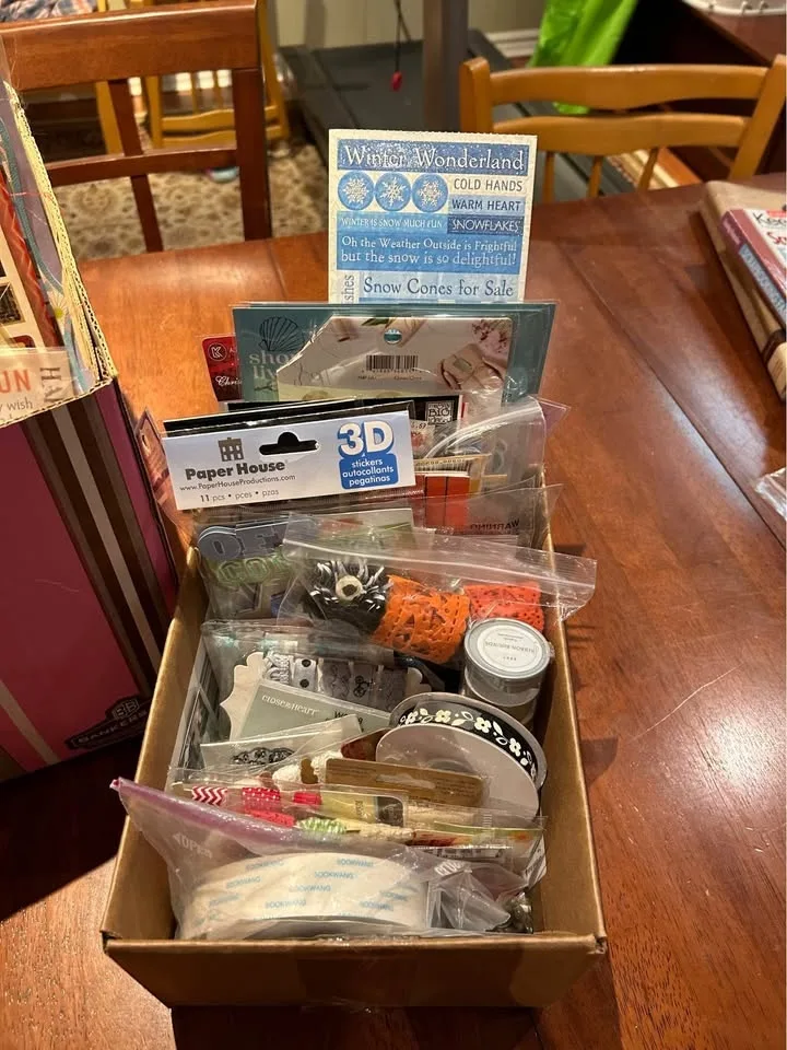 Large box of scrapbooking materials image indicator(2)