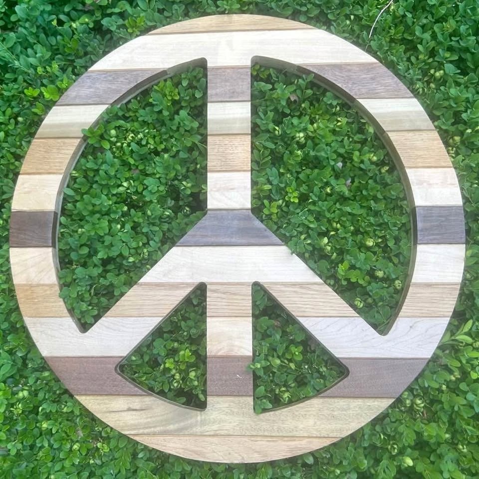 Mixed Hardwood Peace Sign