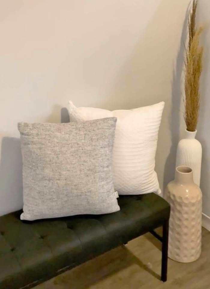 Beige Floor Vase – Neutral Modern Decor