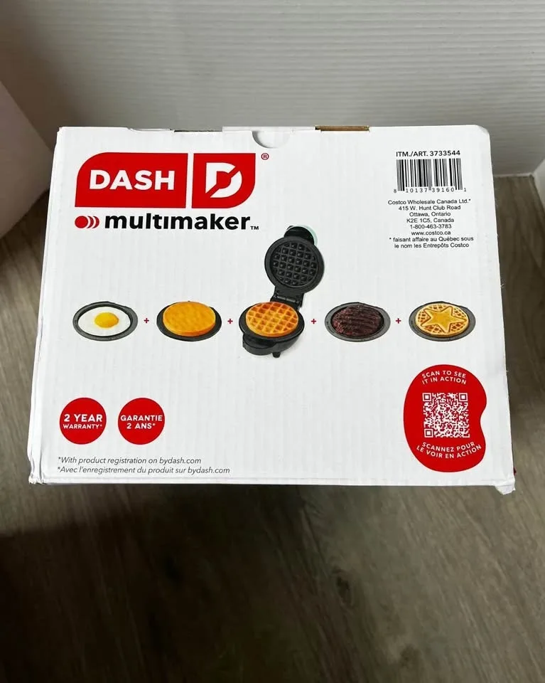 Dash Mini Waffle Maker a Waffle Iron with 7 Removable Plates image indicator(2)