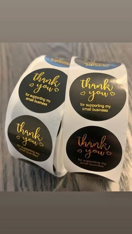 500-Pack Thank You Sticker Roll – Brand Your Biz with Love!