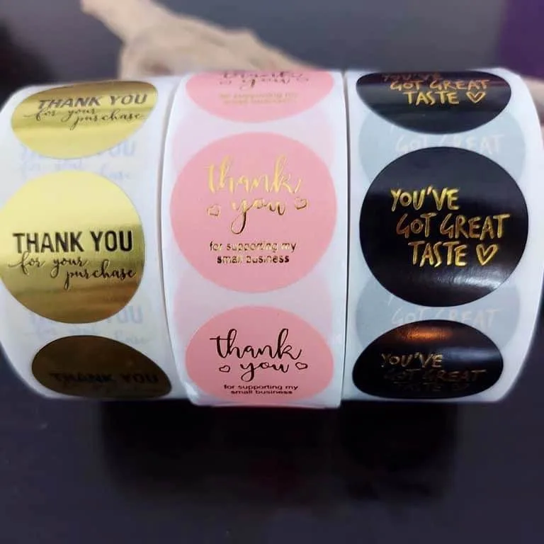 🎁 500-Pack Thank You Sticker Roll – Brand Your Biz with Love! image indicator(3)