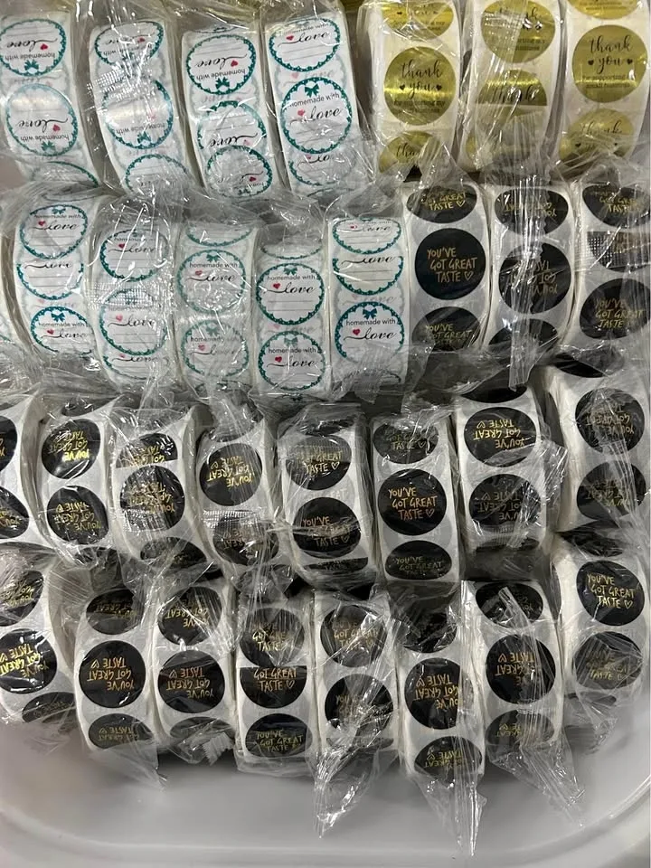 Fun & Colorful Thank You Stickers – 500/roll