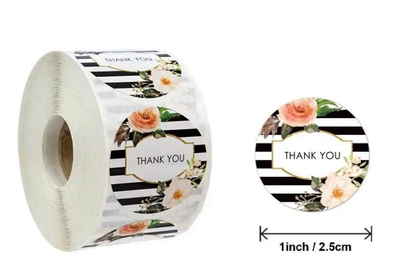 500-Pack Thank You Labels – Best Deal for Small Biz Owners! image indicator(5)