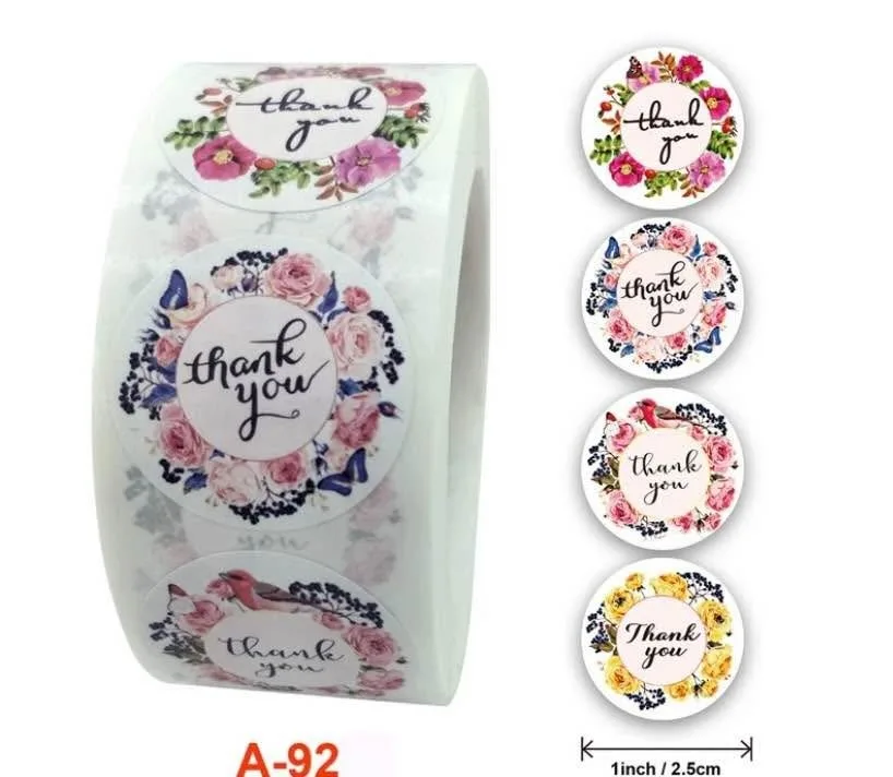 500-Pack Thank You Labels – Best Deal for Small Biz Owners! image indicator(6)