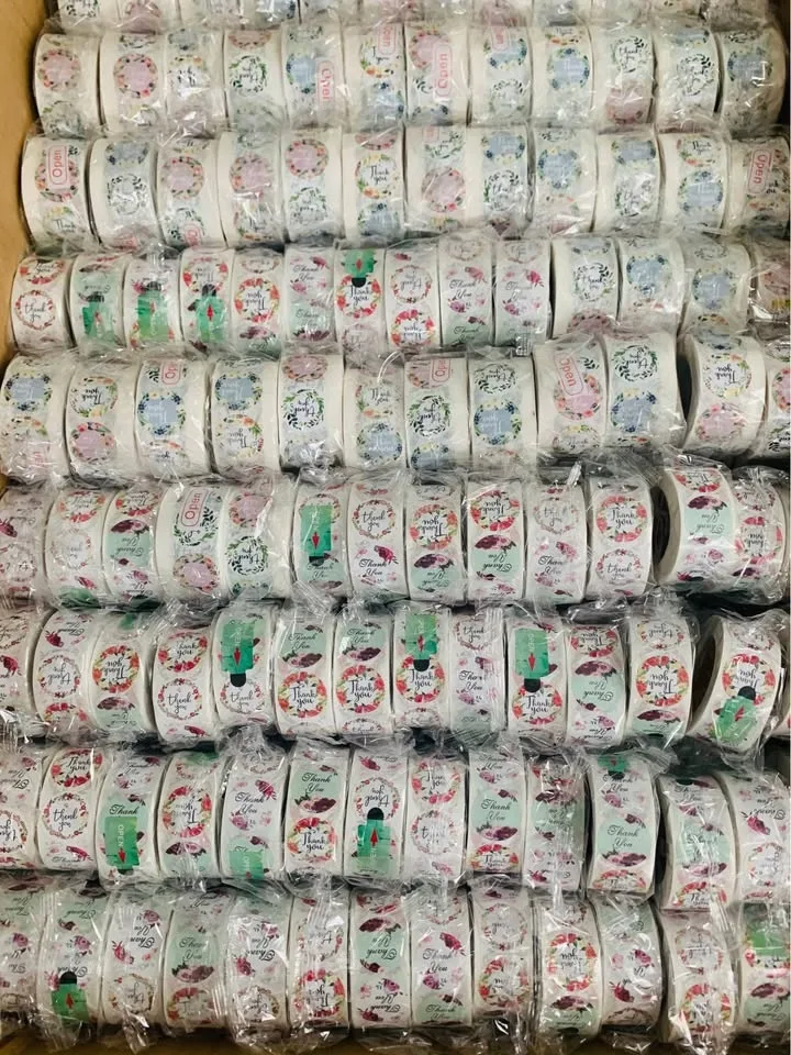 500-Pack Thank You Labels – Best Deal for Small Biz Owners! image indicator(10)