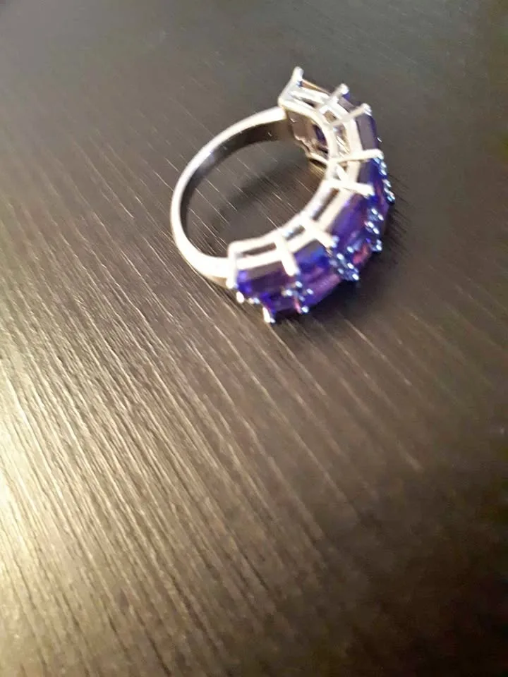 Sterling silver amethyst ring