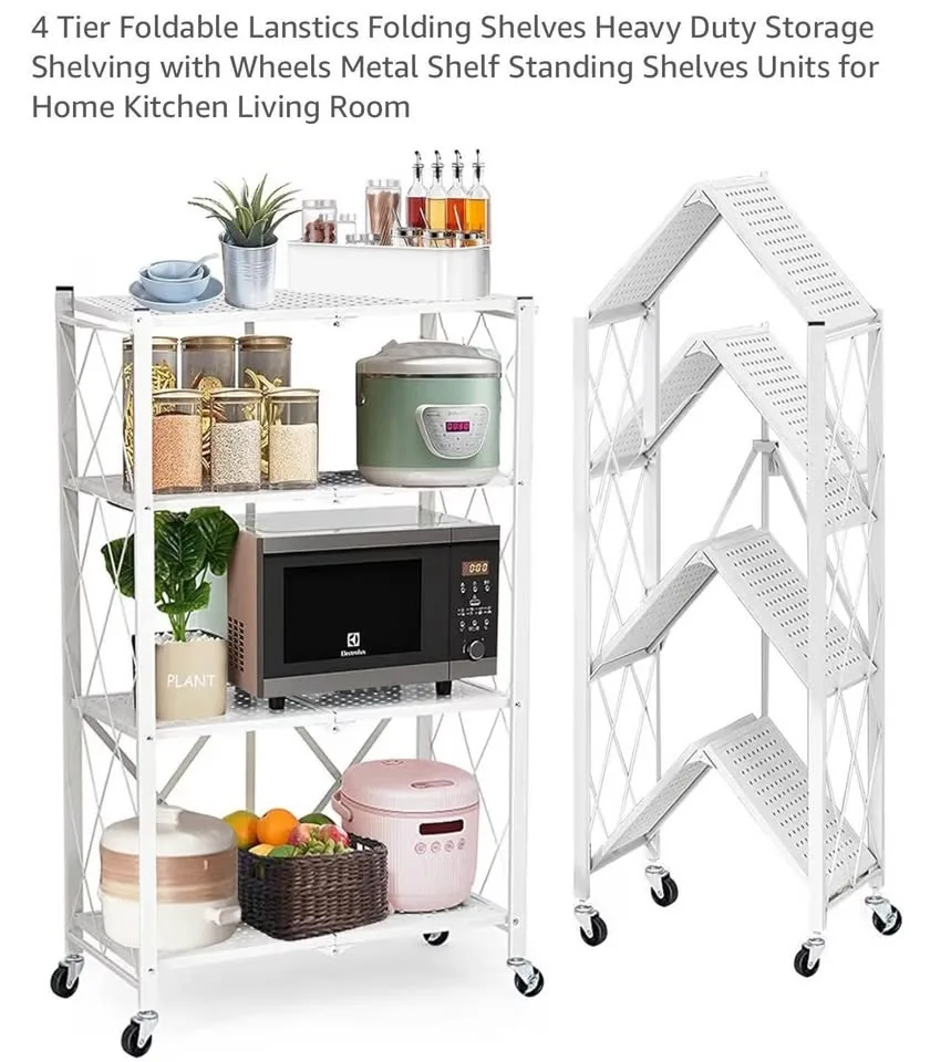 4 Tier Foldable Lanstics Folding Shelves 2 pcs image indicator(3)
