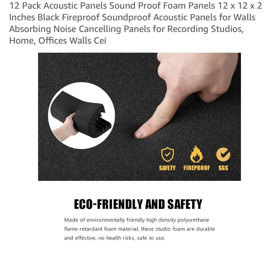 Black acoustic panels 12pack image indicator(4)