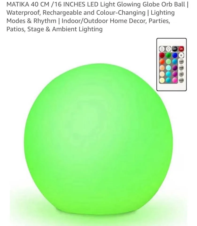 LED Light Glowing Globe Orb Ball. 5 pcs image indicator(3)