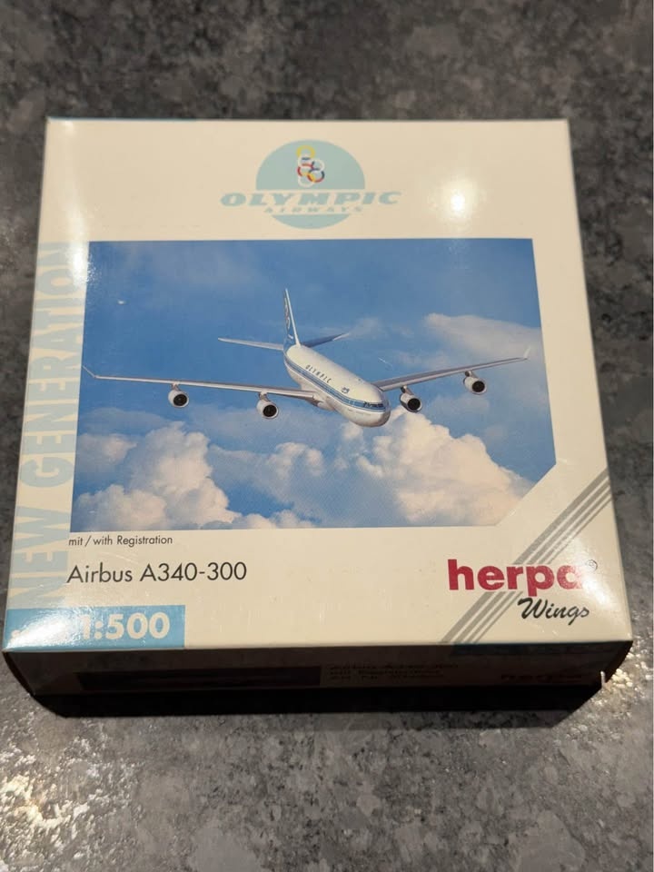Herpa Olympic Airways Airbus A340-300 Die-cast Model - photo 2