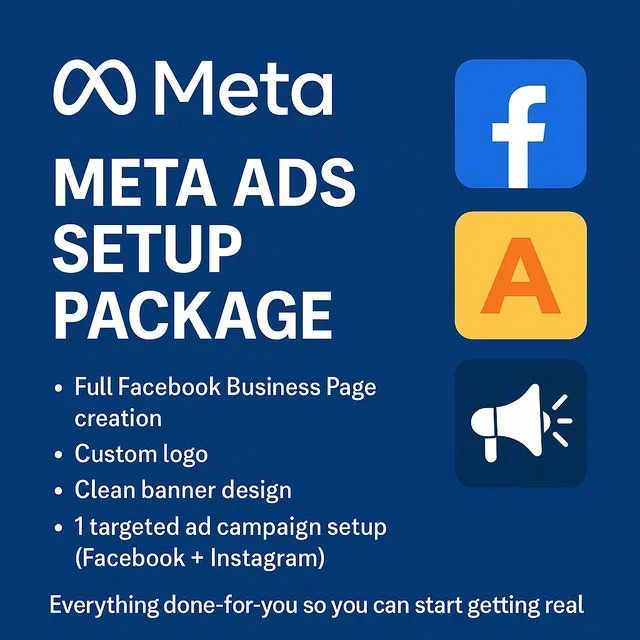 Facebook & Instagram Business Page + Logo + Ad Campaign Setup thumbnail
