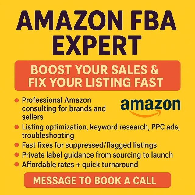Amazon FBA Expert – Boost Your Sales & Fix Your Listing Fast thumbnail