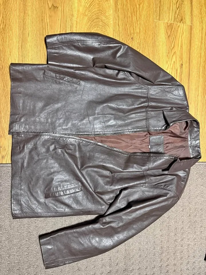 Leather jacket, custom tailor-made, no brand, genuine leather XL