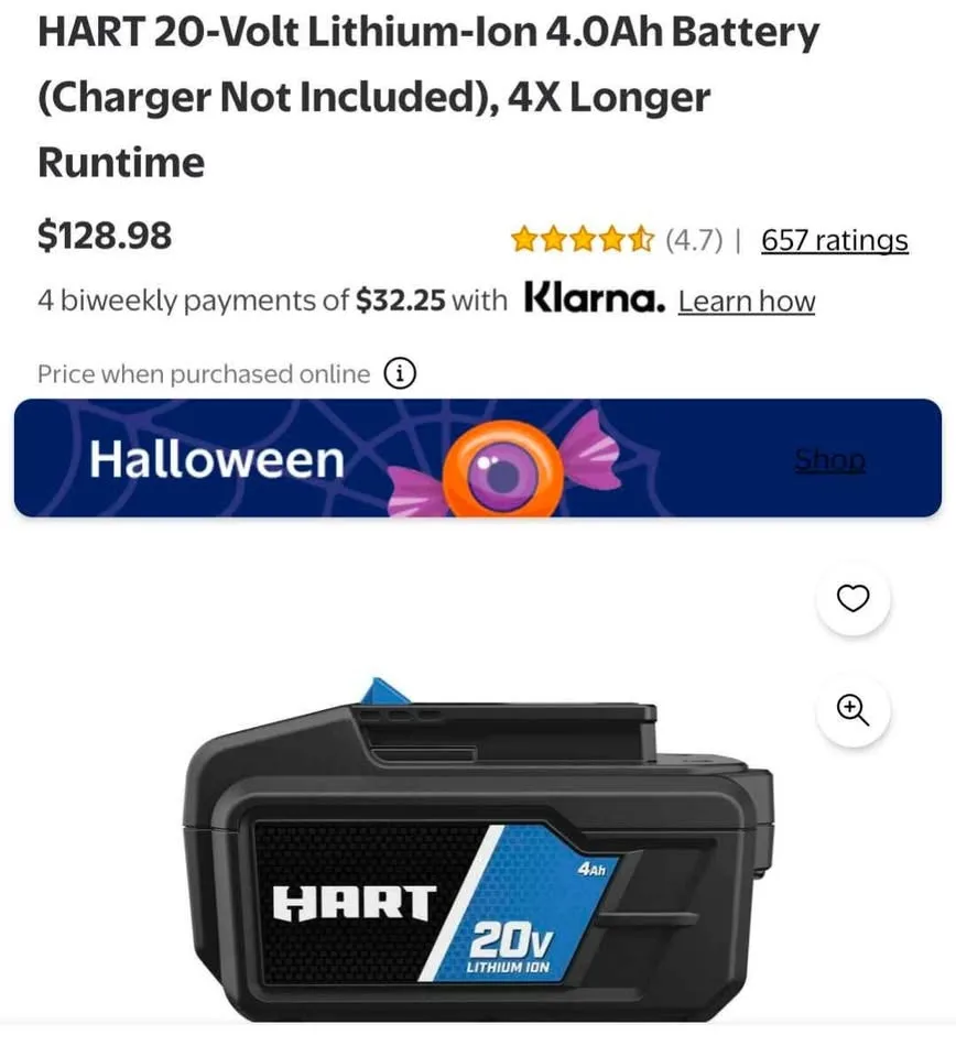 Bnib Hart 20v battery image indicator(2)