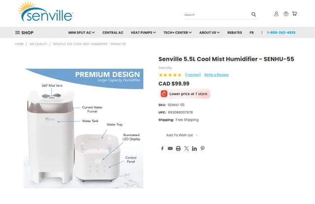 Senville Humidifier image indicator(2)