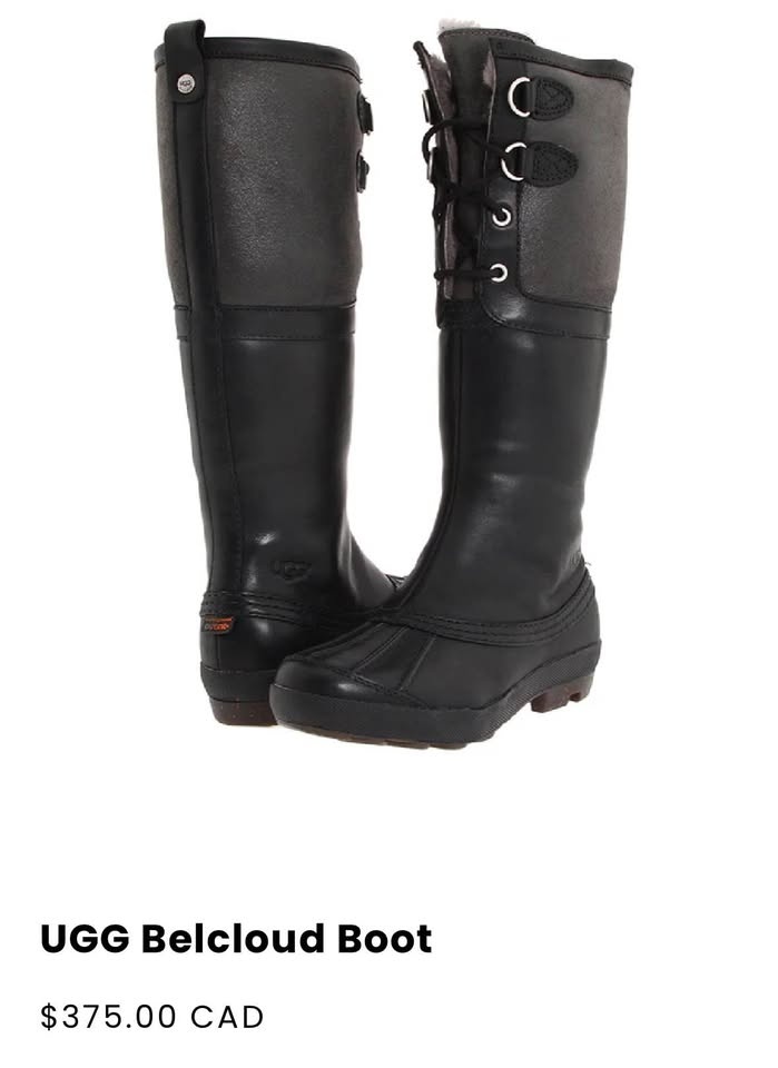 EUC. Ugg Belcloud Tall Waterproof Boots - Size 7.5