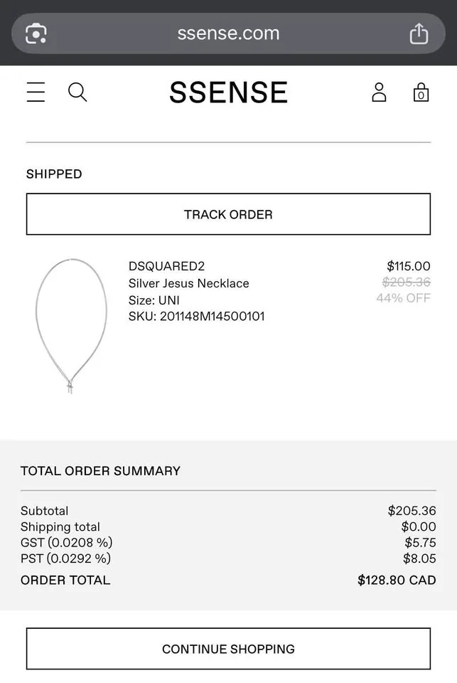 DSQUARED2 Silver Jesus Necklace image indicator(3)